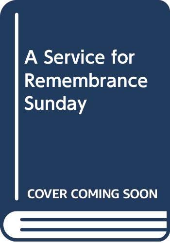 Book Service for Remembrance Sunday, A free