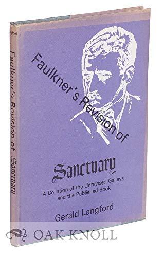 Book Faulkner's revision of Sanctuary;: A collation of the unrevised galleys and the published book free