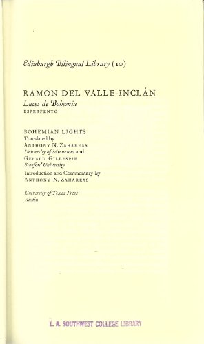 Book Luces de Bohemia =: Bohemian lights : esperpento (Edinburgh bilingual library) free