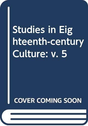 Book Studies In Eighteenth-century Culture: V. 5 free