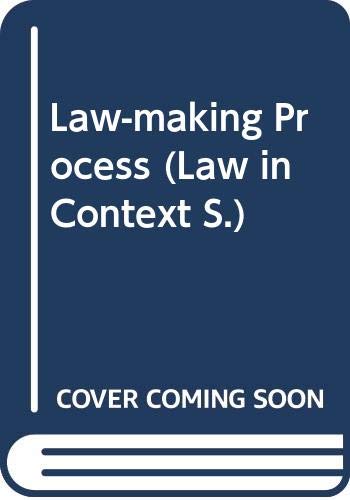 Book The Law-making Process (law In Context) free