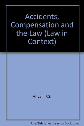 Book Accidents, Compensation, And The Law free
