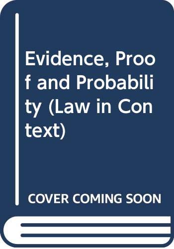 Book Evidence, Proof And Probability (law In Context) free