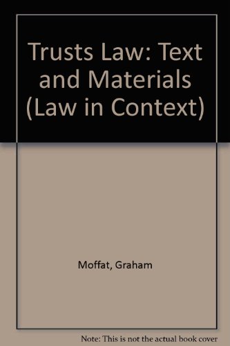 Book Trusts Law: Text and Materials free