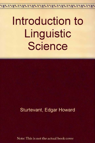 Book An Introduction To Linguistic Science free