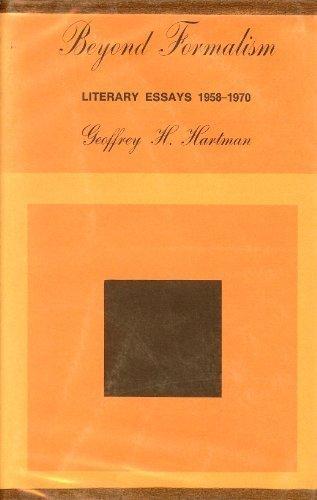 Book Beyond formalism;: Literary essays, 1958-1970, free