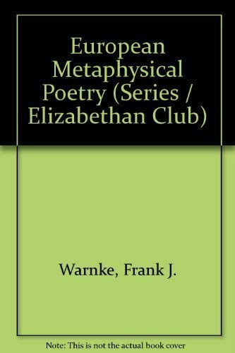 Book European Metaphysical Poetry free
