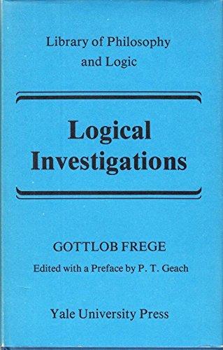 Book Logical Investigations (Library of Philosophy and Logic) free