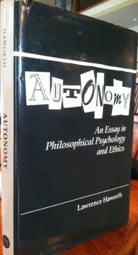 Book Autonomy: An Essay In Philosophical Psychology And Ethics free