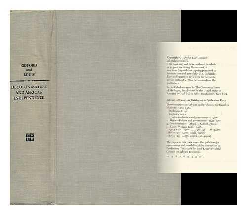 Book Decolonization and African Independence: The Transfer of Power free