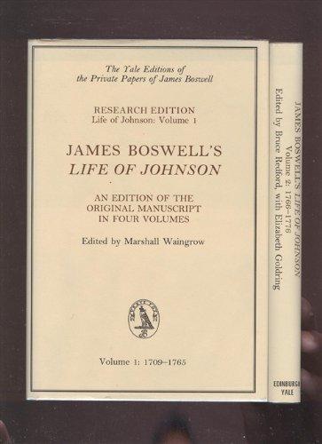 Book James Boswell's Life Of Johnson: An Edition Of The Original Manuscript, Volume 1: 1709-1765 (yale Editions Of The Private Papers Jame) free