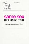 Book Yale French Studies, Number 90: Same Sex/different Text? Gay And Lesbian Writing In French (yale French Studies Series) free