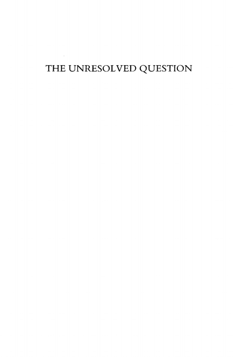Book The Unresolved Question free