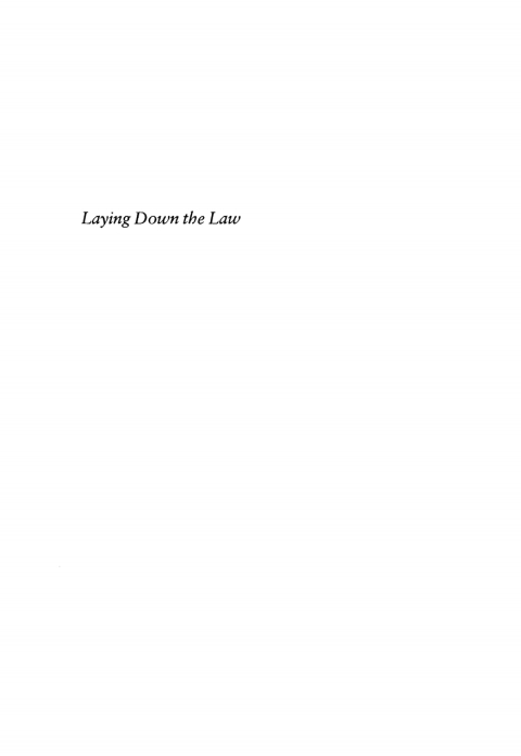 Book Laying Down the Law free