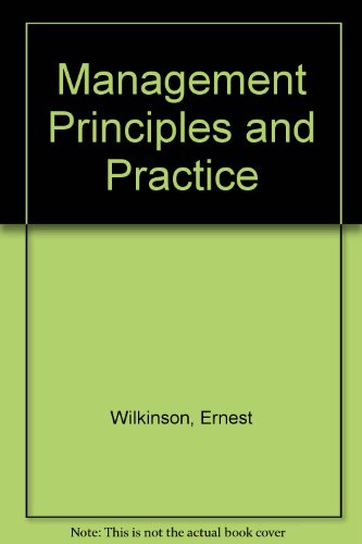 Book Management Principles And Practice, free