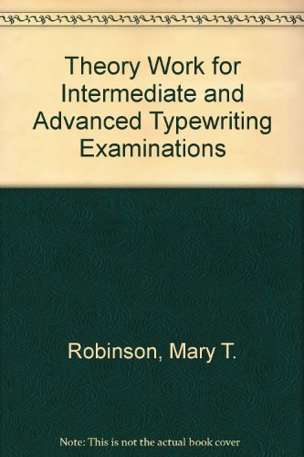 Book Theory Work For Intermediate And Advanced Typewriting Examinations free