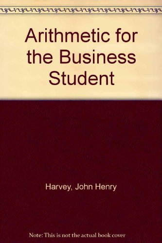 Book Arithmetic For The Business Student free
