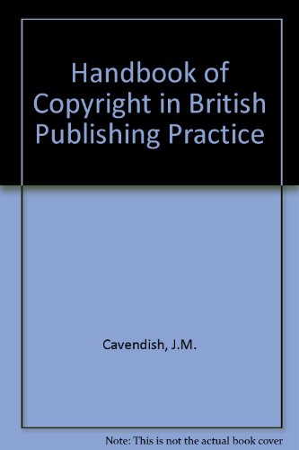 Book A Handbook Of Copyright In British Publishing Practice free