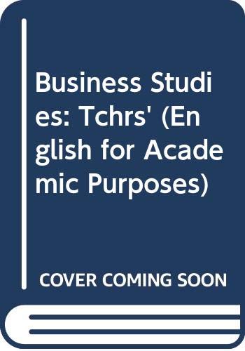 Book Business Studies: Tchrs' (English for Academic Purposes) free