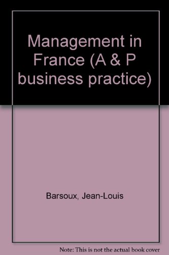Book Management In France (a & P Business Practice) free