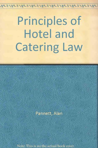 Book Principles Of Hotel And Catering Law free