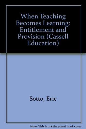 Book When Teaching Becomes Learning: A Theory And Practice Of Teaching free