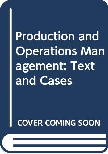 Book Production and Operations Management: Text and Cases free