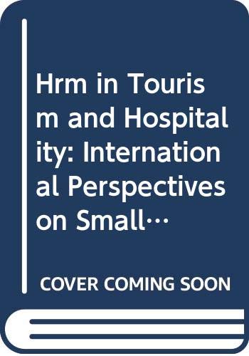 Book Hrm In Tourism And Hospitality: International Perspectives On Small To Medium-sized Enterprises free