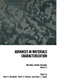 Book Advances In Materials Characterization (materials Science Research, Volume 15) free