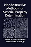 Book Nondestructive Methods for Material Property Determination free