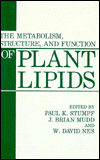 Book The Metabolism, Structure, And Function Of Plant Lipids free