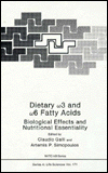 Book Dietary ω3 And ω6 Fatty Acids: Biological Effects And Nutritional Essentiality (nato Asi Series: Series A: Life Sciences) free