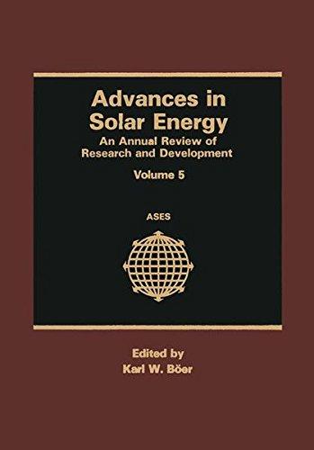 Book Advances In Solar Energy: An Annual Review Of Research And Development free