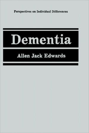 Book Dementia (perspectives On Individual Differences) free