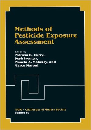 Book Methods Of Pesticide Exposure Assessment (nato Challenges Of Modern Society) free