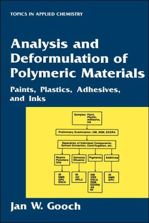 Book Analysis and Deformulation of Polymeric Materials: Paints, Plastics, Adhesives, and Inks (Topics in Applied Chemistry) free