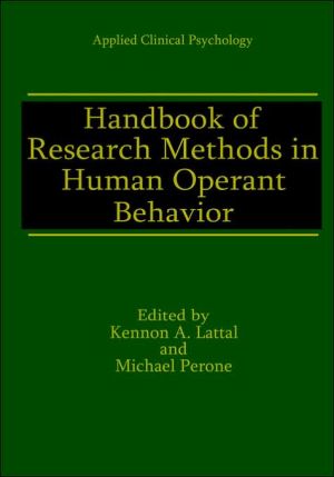 Book Handbook of Research Methods in Human Operant Behavior (Nato Science Series B:) free