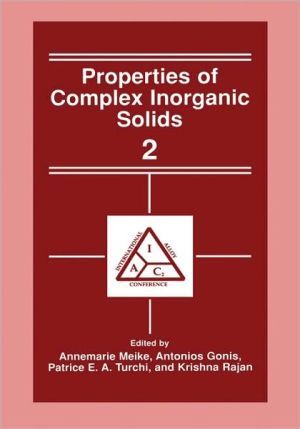 Book Properties of Complex Inorganic Solids 2 free