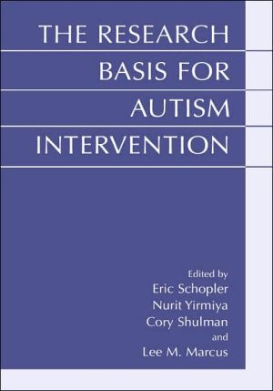 Book The Research Basis for Autism Intervention free