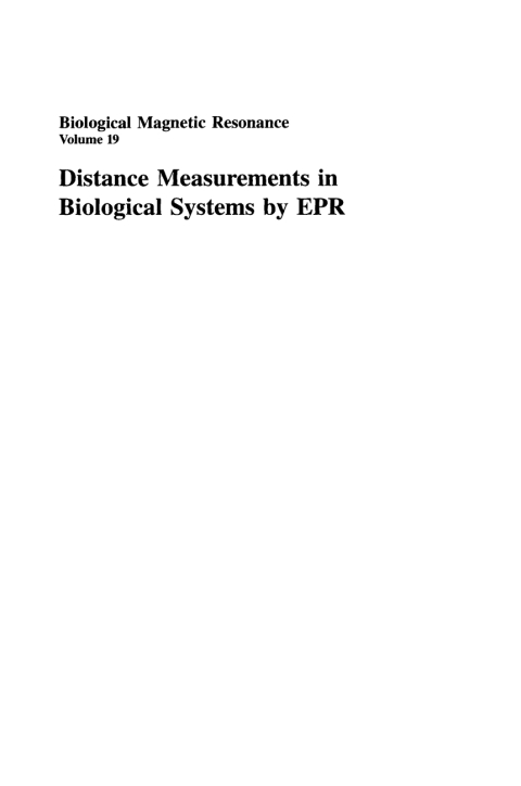 Book Distance Measurements in Biological Systems by EPR free