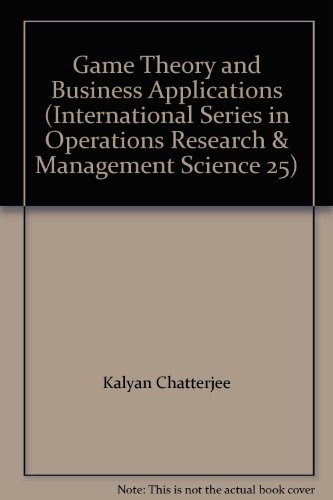 Book Game Theory and Business Applications free
