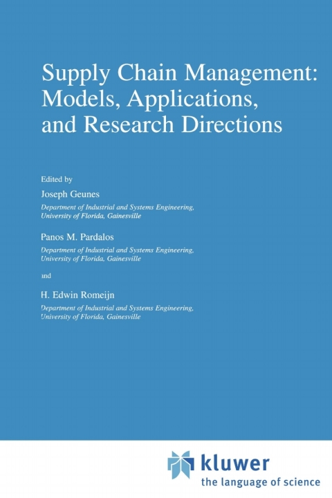 Book Supply Chain Management: Models, Applications, and Research Directions: Models, Applications and Research Directions (Applied Optimization Book 62) free