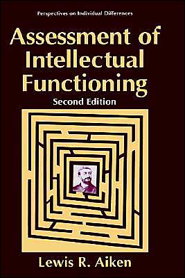 Book Assessment of Intellectual Functioning (Perspectives on Individual Differences) free