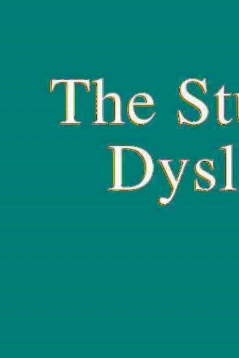 Book The Study of Dyslexia free