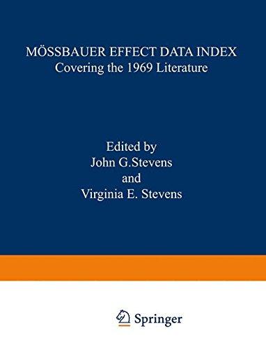 Book Mossbauer Effect Data Index, Covering The 1970 Literature free