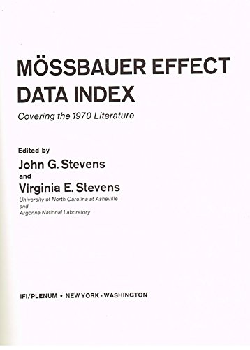 Book Mossbauer Index 1970 free
