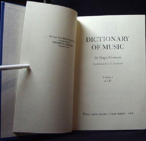 Book Dictionary Of Music (Da Capo Press music reprint series) free