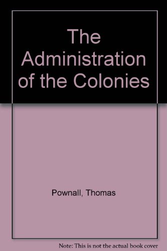 Book The Administration Of The Colonies free
