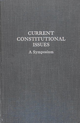 Book Current Constitutional Issues: A Symposium free