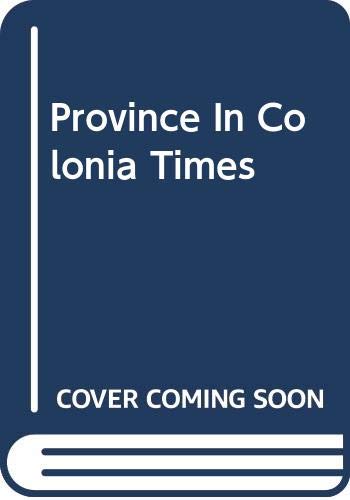 Book Providence In Colonial Times (the American Scene) free
